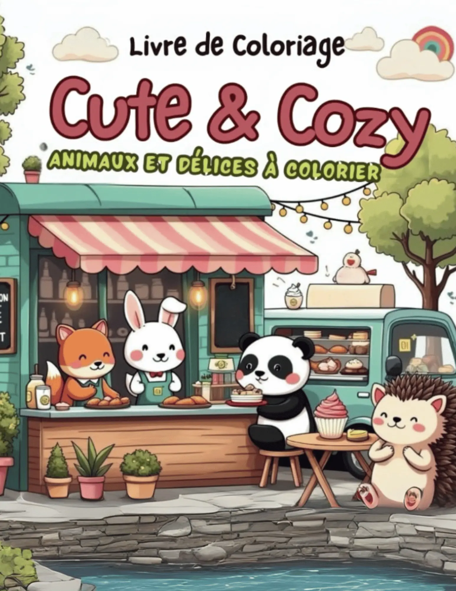 Livre de Coloriage Cute and Cozy Café